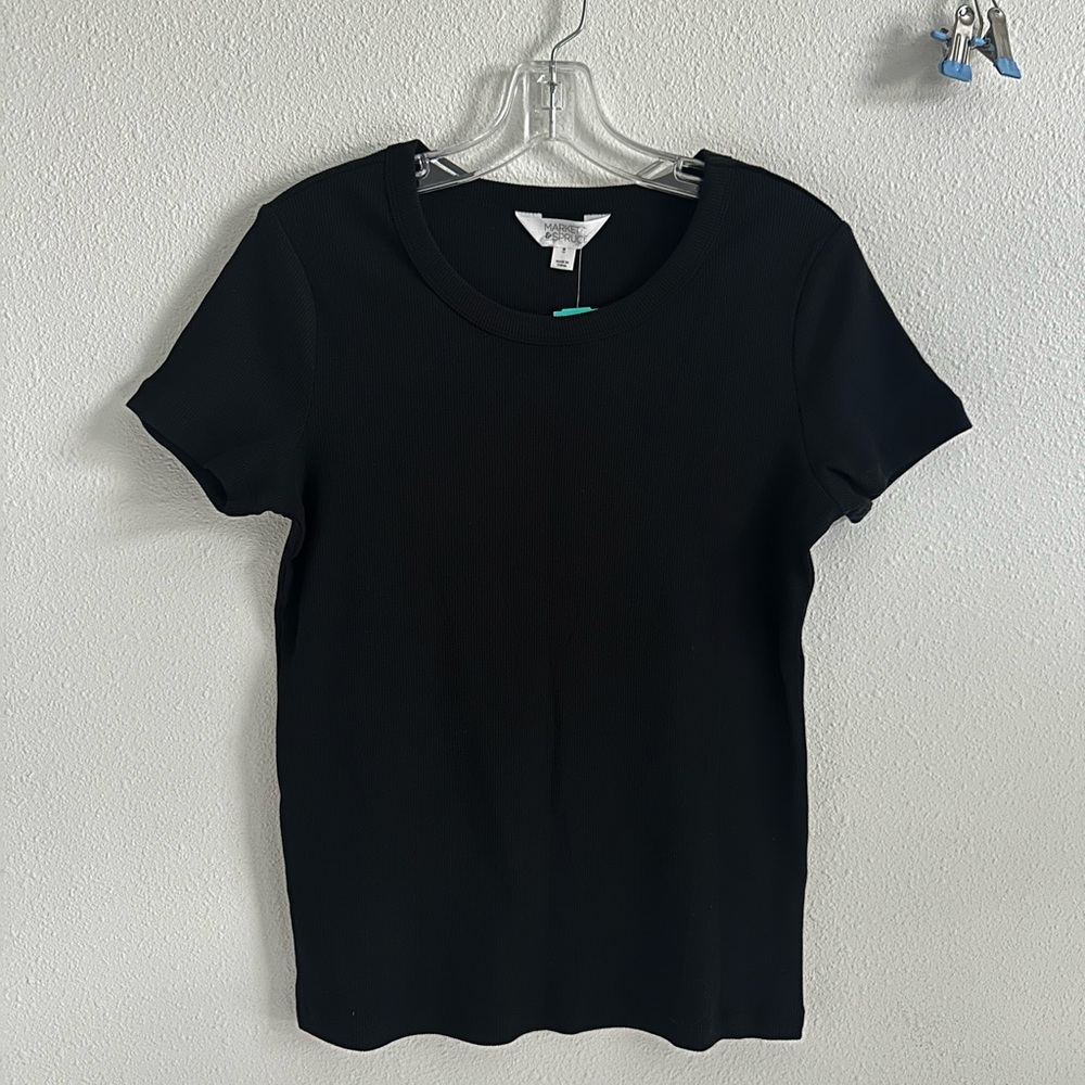 Market & Spruce Black Short Sleeve Tee